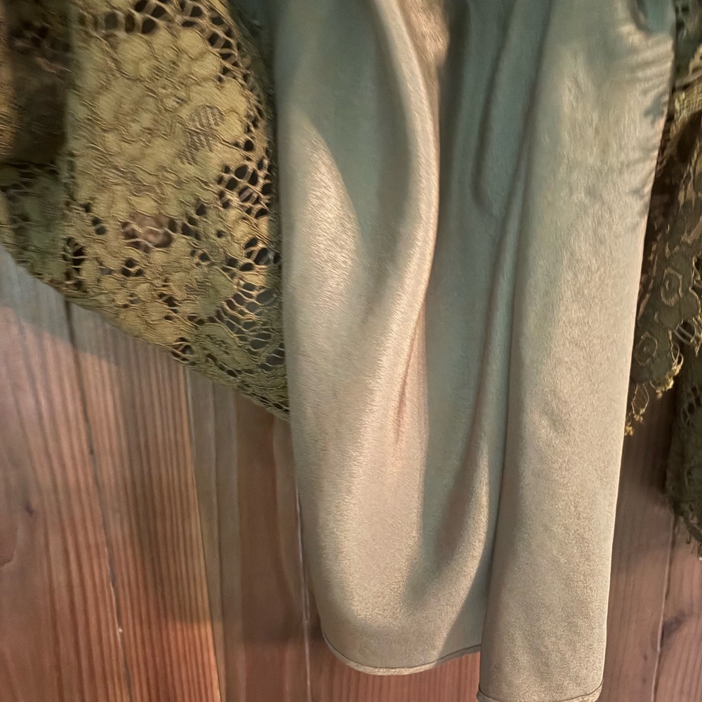 J. Crew Olive Lace Top 12T - Picture 6 of 9